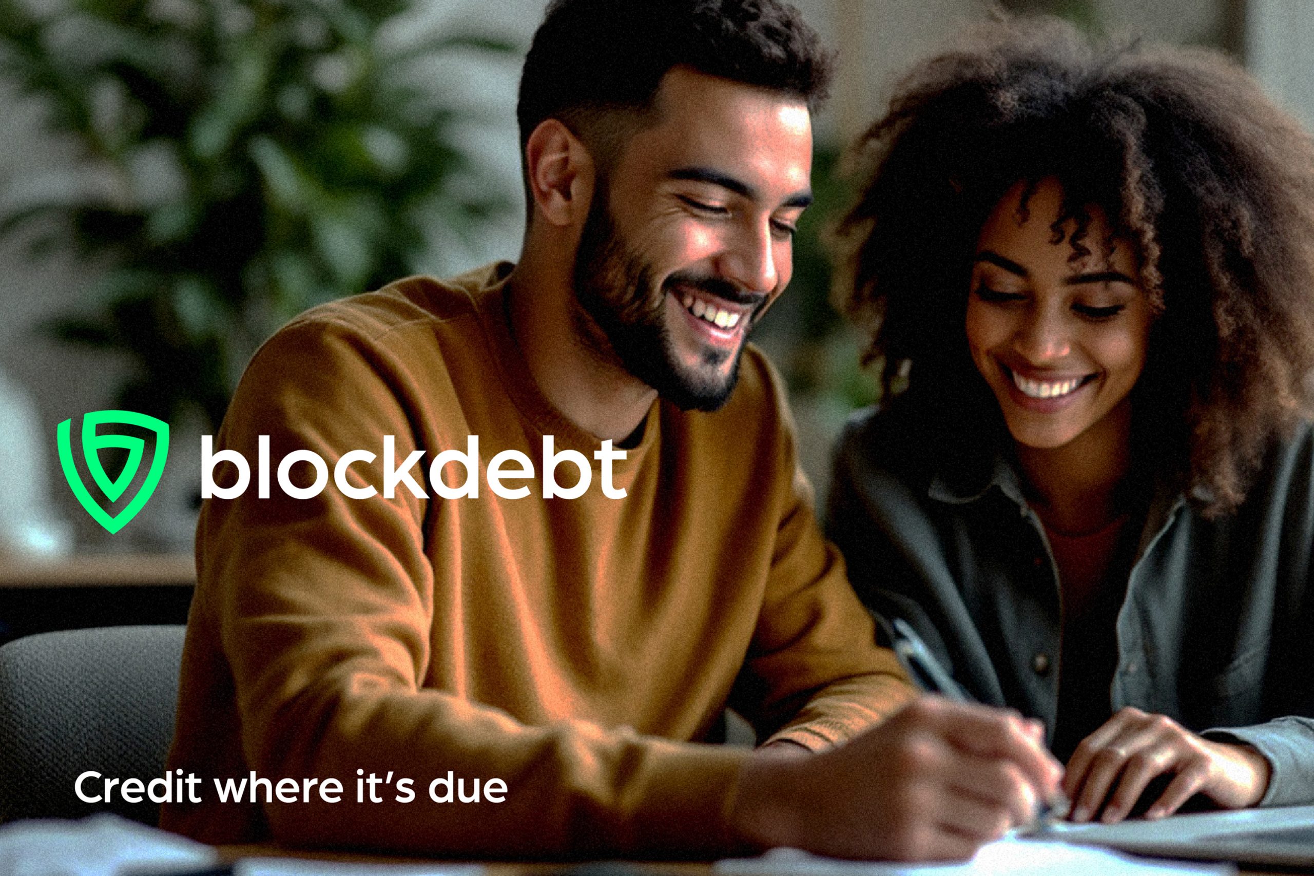 block Debt photo advert